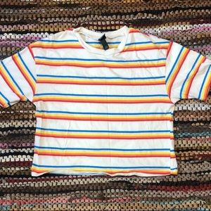 striped crop top